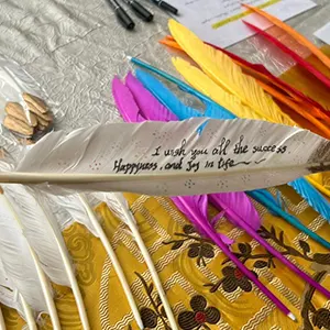 Ball Point Feather Calligraphy - Event Services Singapore
