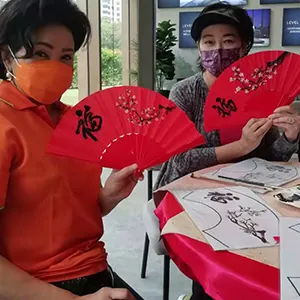 Chinese Fan Painting - Event Services Singapore