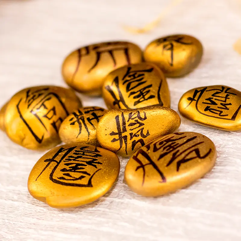 English Names in Chinese Calligraphy Art on Pebble - Chinese New Year Activities - Dinner and Dance - Pre-Event Activities - Event Services Singapore