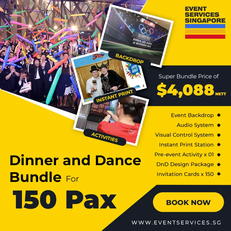 Dinner and Dance bundle Singapore for 150 pax - fixed nett package