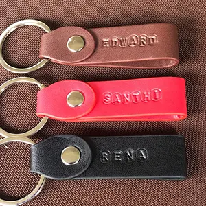 Customized Leather Keychain and Bracelet - Event Services Singapore