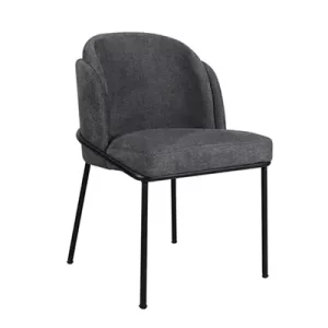 Sofia Fabric Dining Chair Charcoal - Furniture Rental - Tables - Chairs - Stools - Designer Furniture Rental - Event Services Singapore