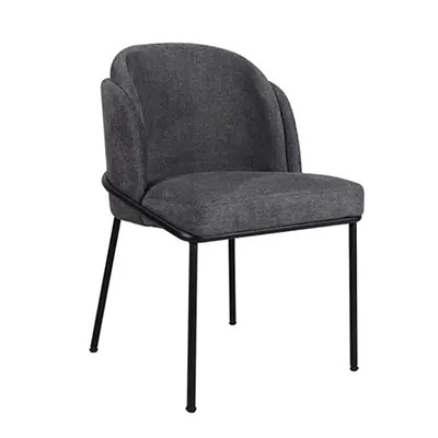 Sofia Fabric Dining Chair Charcoal - Furniture Rental - Tables - Chairs - Stools - Designer Furniture Rental - Event Services Singapore
