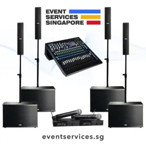 Comference Sound System Rental - 250 Pax - Audio System - Event Services Singapore
