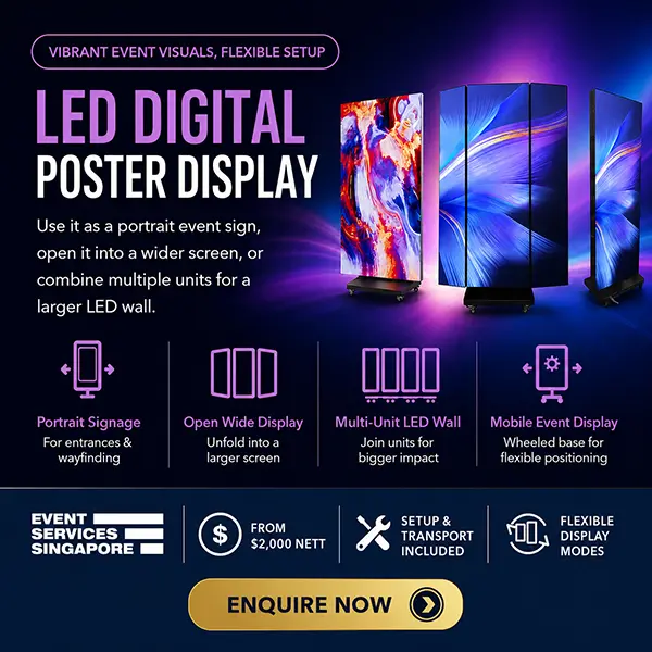 LED Digitial Poster Display Mobile Banner Event Services Singapore